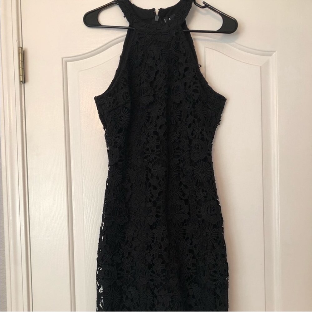 Black Crochet Dress